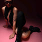 Black one leg overall, sexy front cutout, stretchy turtleneck cat suit