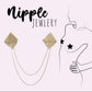 Nipple jewelry - Gold shiny metal