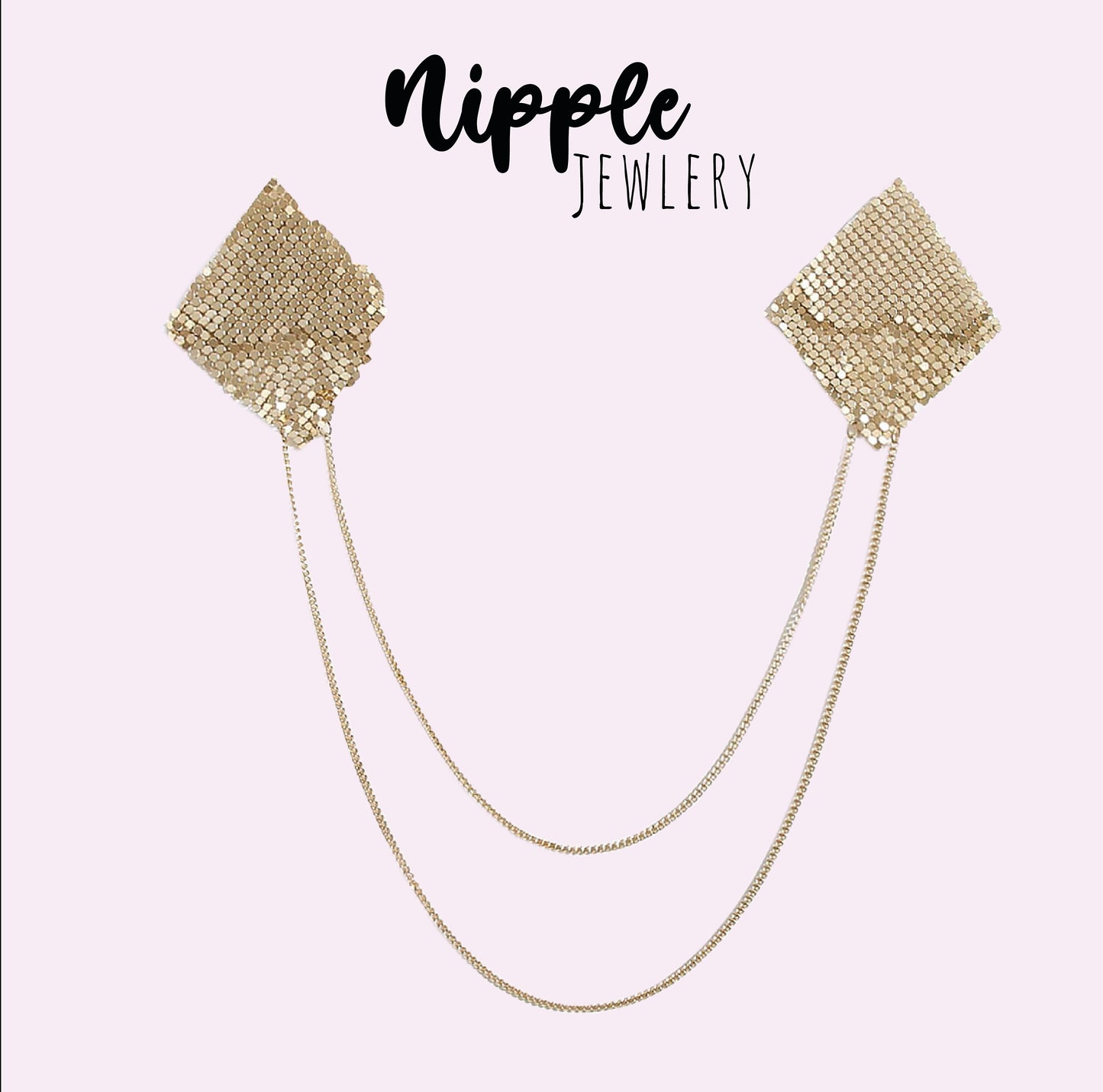 Nipple jewelry - Gold shiny metal