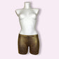Gold metallic rave shorts