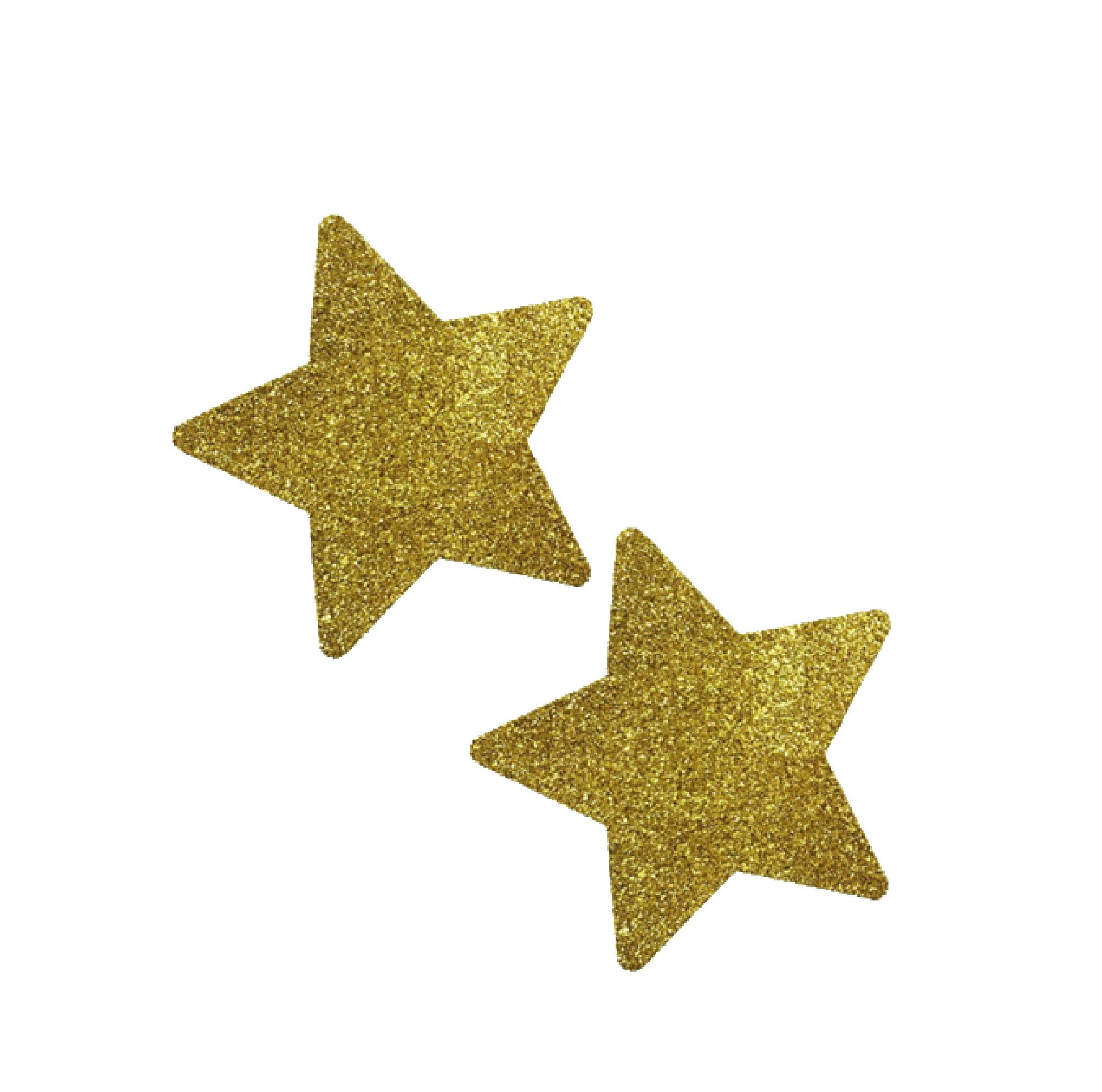 Nipple jewelry - Gold metallic glitter star