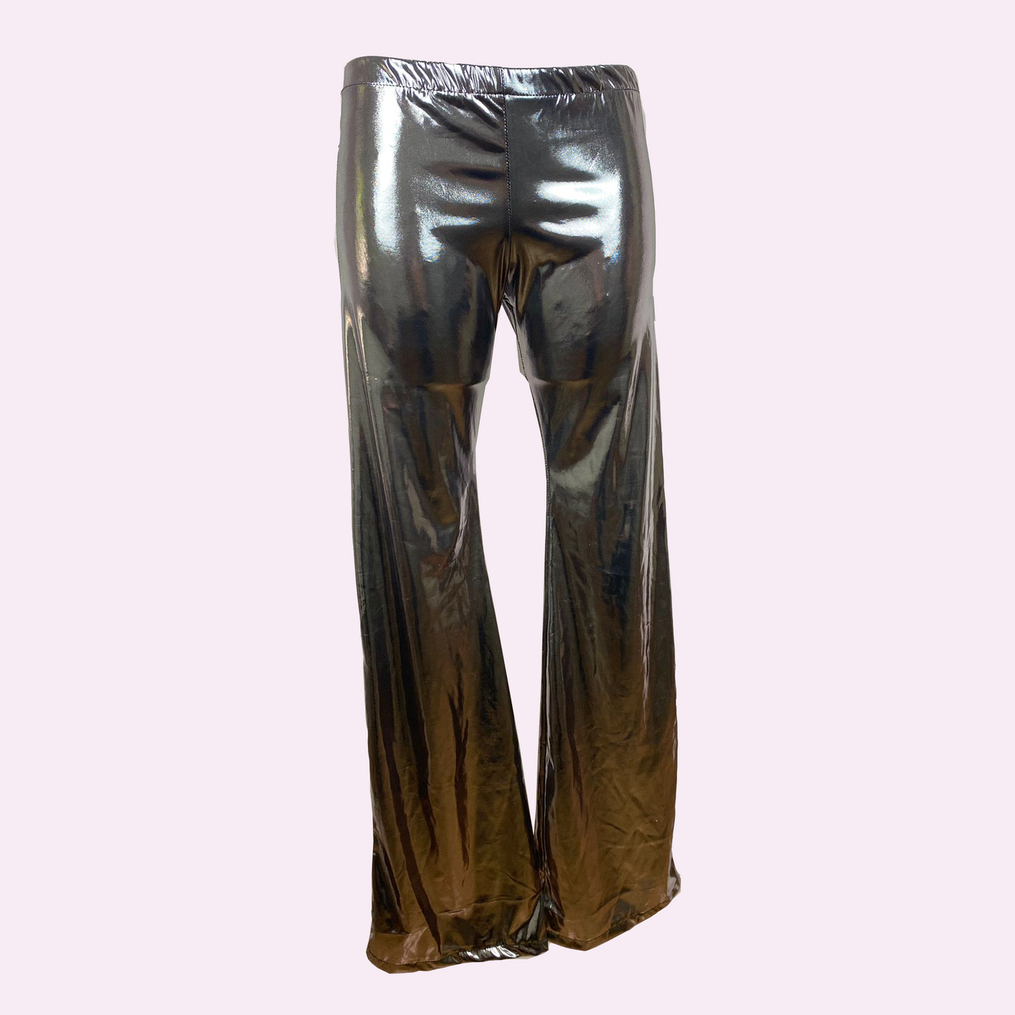 Metallic Silver flare pants