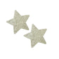 Nipple jewelry - silver metallic glitter star