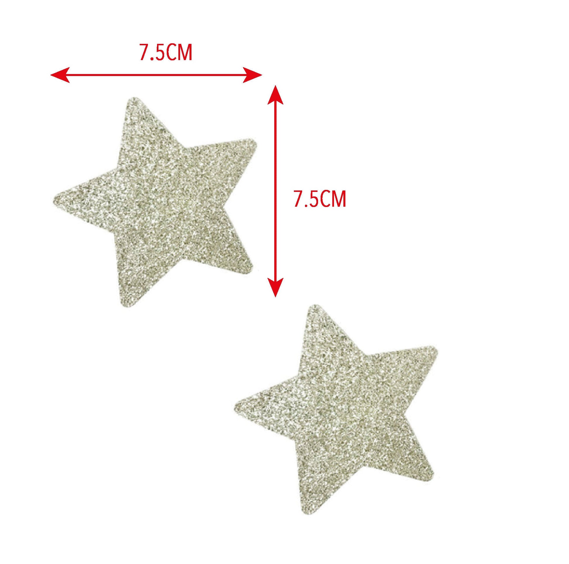 Nipple jewelry - silver metallic glitter star