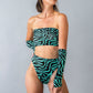 Mesh zebra underwear rave set