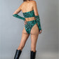 Mesh zebra underwear rave set